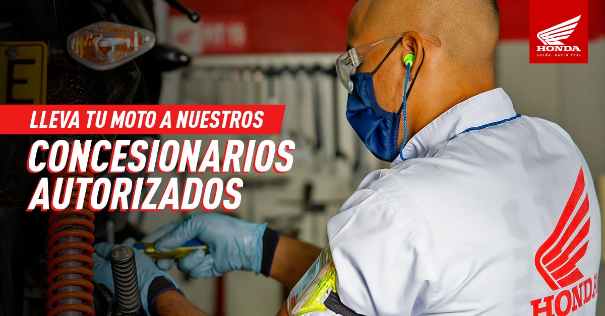 Realízale las revisiones a tu moto en los talleres autorizados Honda.