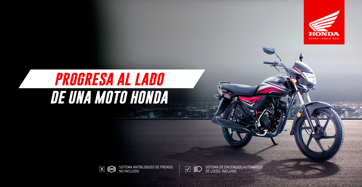 Progresa al lado de una moto honda